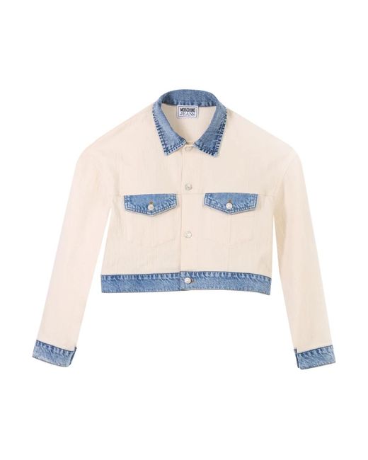 MOSCHINO ホワイトジャケット Moschino Denim Jackets in White | Lyst