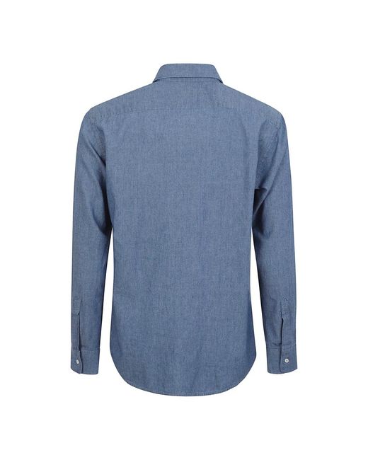 Aspesi Chambray Hemd in Blue für Herren
