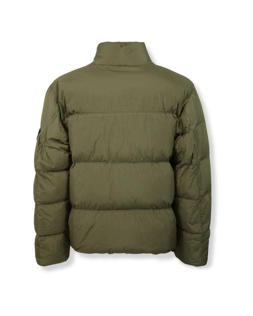 Stone Island Button Puffer Jacket in Green für Herren