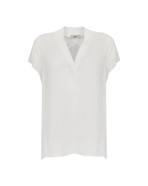 Herno White Blouses