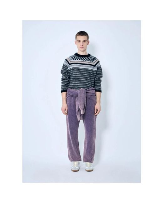 Nomarythm Textile Blue Round-Neck Knitwear for men