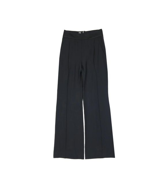 Alberta Ferretti Blue Klassische hose mit ausgestelltem bein