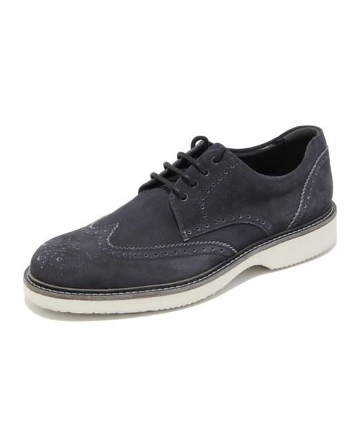 Hogan Blue Laced Shoes for men