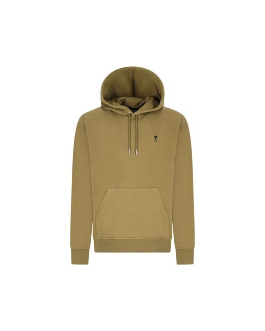 AMI Hoodies & Sweatvesten ,Bruin ,Molleton Tactische Jas in het Green voor heren