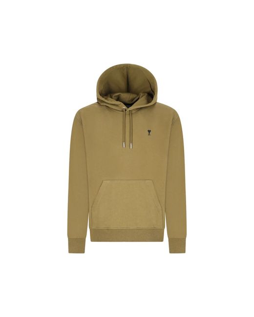 AMI Hoodies & Sweatvesten ,Bruin ,Molleton Tactische Jas in het Green voor heren