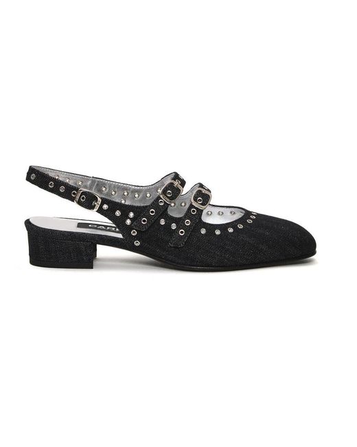 CAREL PARIS Black Blaue stud ballerinas eleganter stil