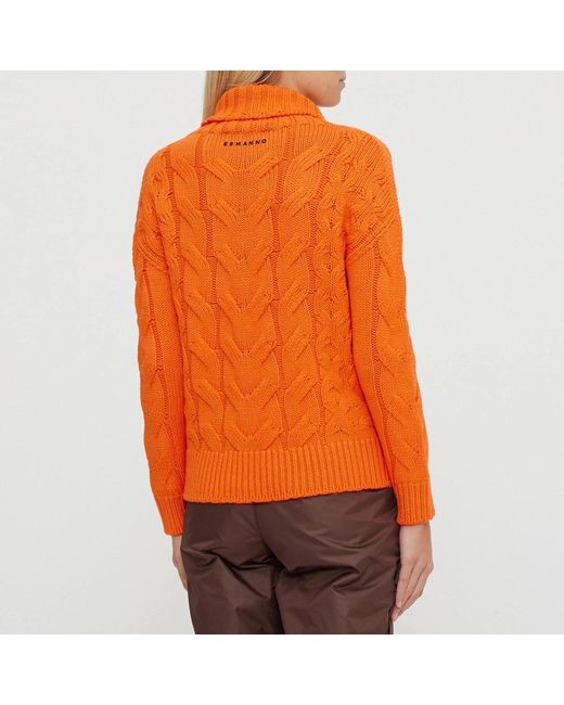 Ermanno Scervino Orange Turtlenecks