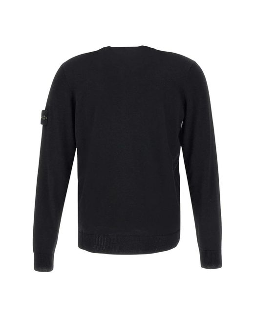 Round-Neck Knitwear di Stone Island in Blue da Uomo