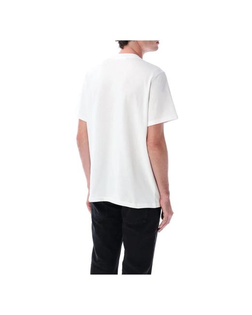 Moncler Weißes Logo T-Shirt Kurzarm in White für Herren