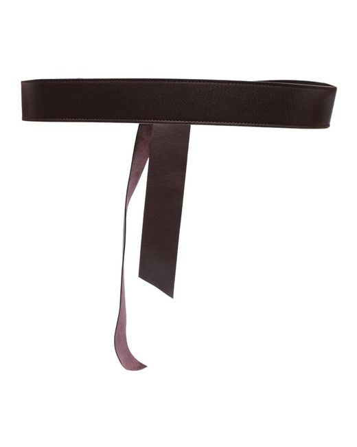 Niu Accessoires ,Rood ,Leer Bow Leather Belt in het Black