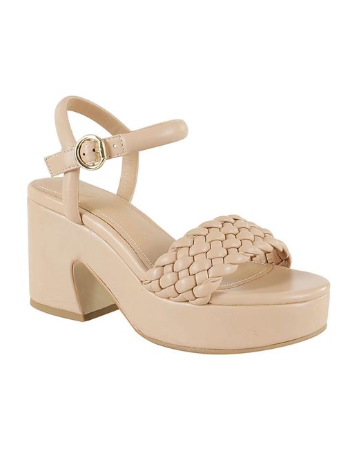 Ash Natural Oak Open Toe Heeled Sandals