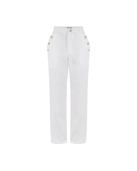 Naf Naf White Straight Jeans