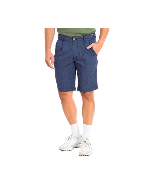 La Martina Blue Casual Shorts for men