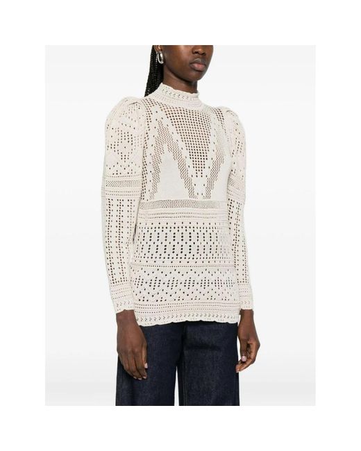 Isabel Marant White Round-Neck Knitwear