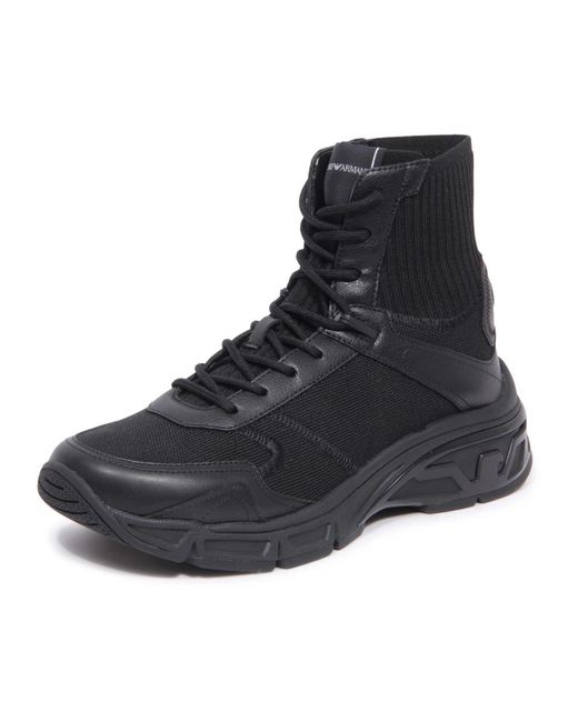Armani Blue Lace-Up Boots for men