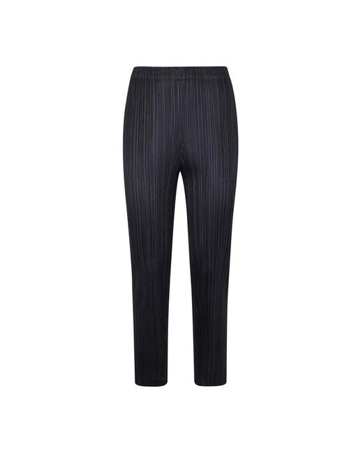 Issey Miyake Blue Slim-Fit Trousers