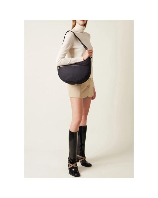 Luna hobo bag di Borbonese in Black