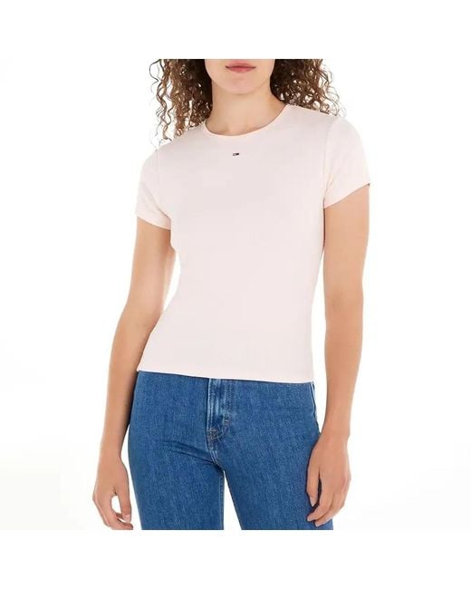T-Shirts di Tommy Hilfiger in Pink