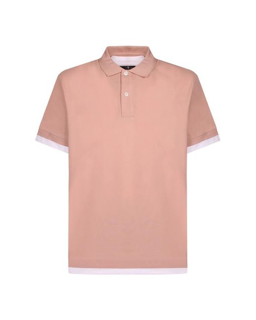 7 For All Mankind Pink Polo Shirts for men