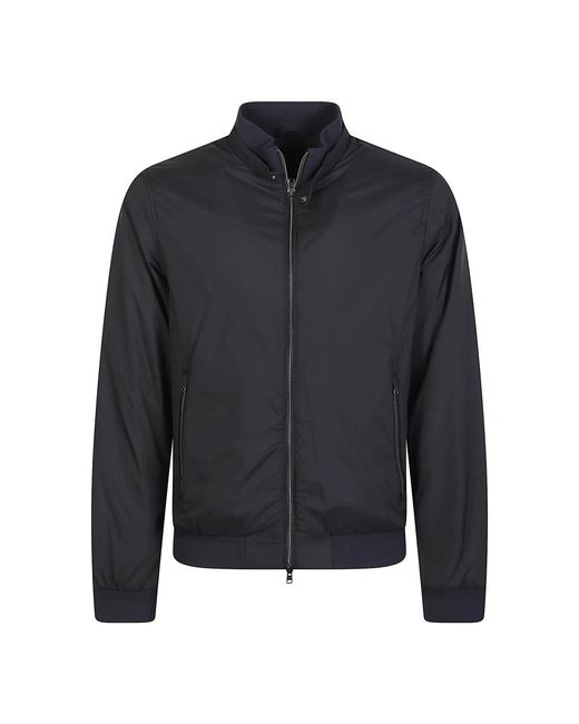 Herno Black Bomber Jackets for men