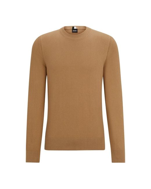 Round-Neck Knitwear HUGO pour homme en coloris Brown