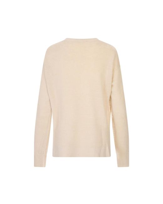 Max Mara White Round-Neck Knitwear