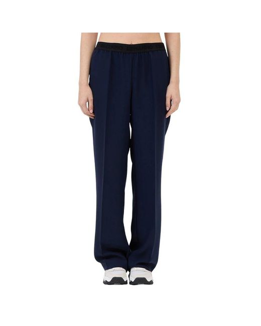 Ermanno Scervino Blue Chice Blaue Hose Mit Elastischem Bund