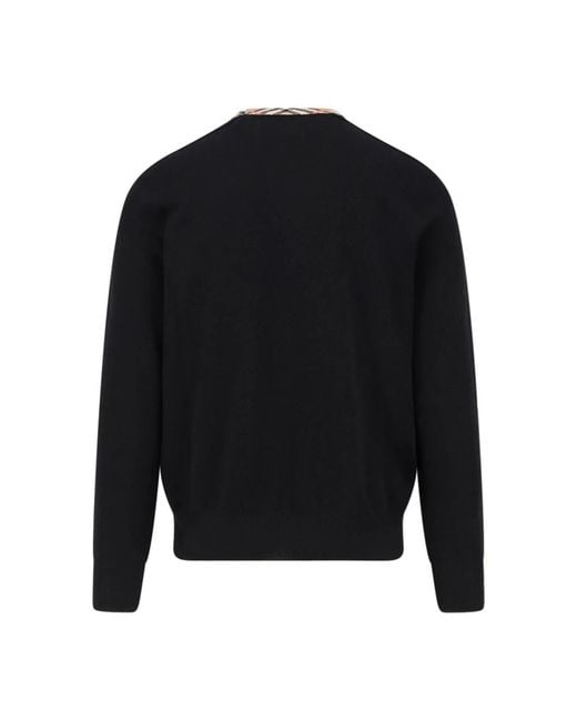 Burberry Round-Neck Knitwear in het Black voor heren