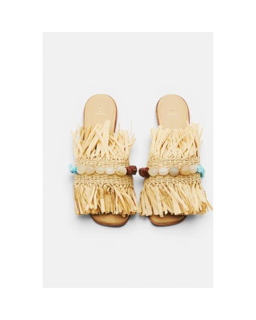 Patrizia Pepe Metallic Sliders