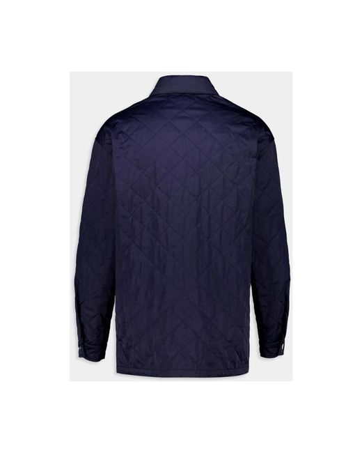 Ferragamo Jassen ,Blauw ,Nylon Blauwe Gewatteerde Nylon Jas in het Blue voor heren