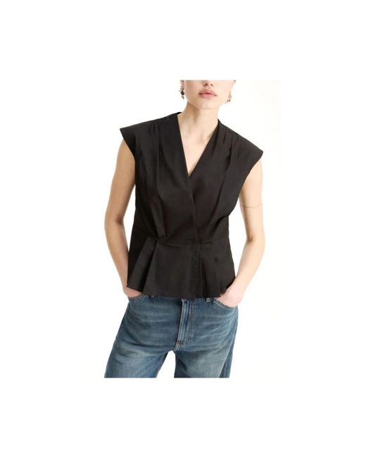 Marella Black Sleeveless Tops