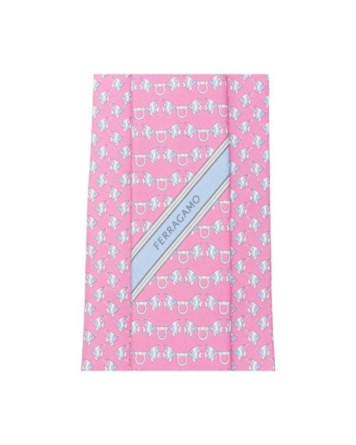 Ferragamo Accessoires ,Roze ,Das in het Pink voor heren