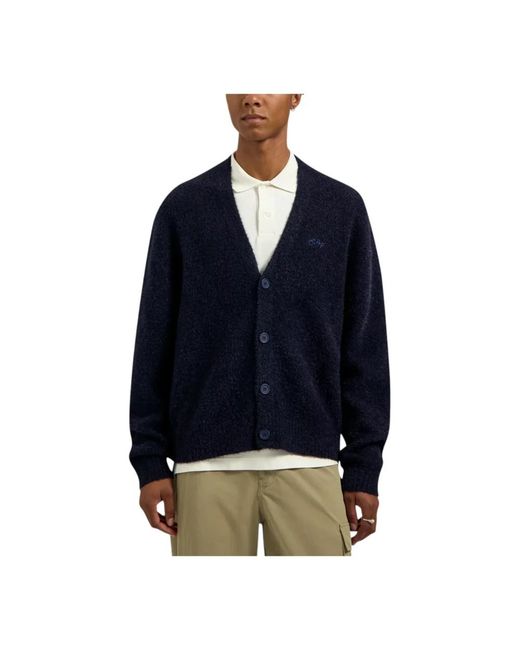 Olaf Hussein Blue Cardigans for men