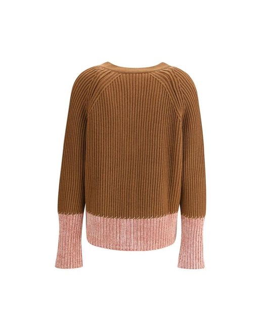 Marni Truien & Vesten ,Bruin ,Wol V-Hals Vest in het Brown