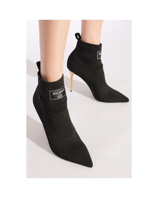 Heeled Boots Balmain de color Black