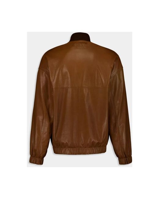 Gucci Brown Bomber Jackets for men
