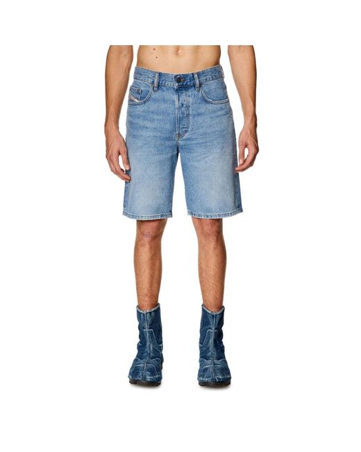 DIESEL Blue Denim Shorts for men