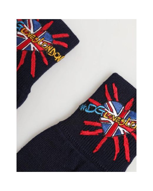 Dolce & Gabbana Blue Gloves