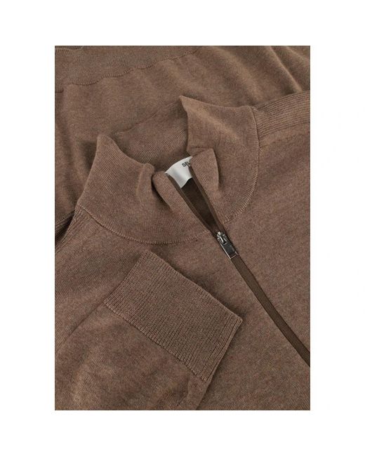 SELECTED Truien & Vesten ,Bruin Half Zip Cardigan Bruin in het Brown voor heren