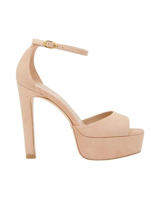 Sandalias de discoteca Stuart Weitzman de color Natural