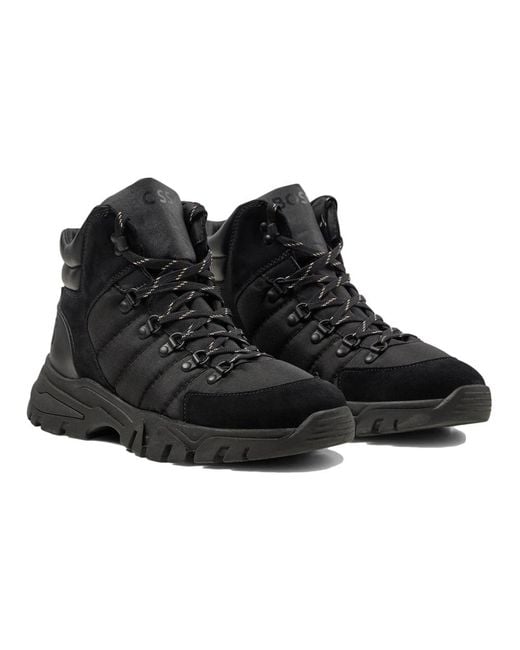 Boss Black Lace-Up Boots for men