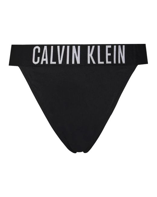 Nylon thong bañador mujer primavera/verano Calvin Klein de color Black