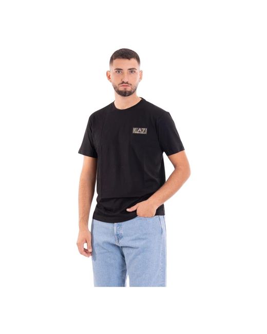 EA7 Casual logo t-shirt in Black für Herren