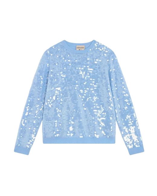 Semicouture Blue Round-Neck Knitwear