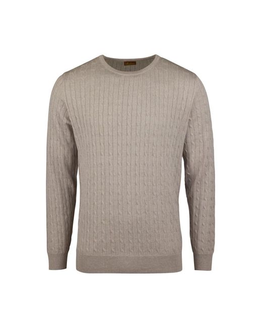 Stenstroms Knitwear,cable knit merino wool sweater in Gray für Herren
