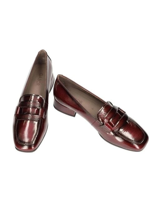 Gabor Brown Rock Lack Penny Loafer