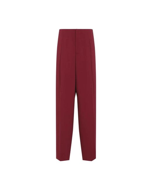 Alberta Ferretti Straight Broeken in het Red