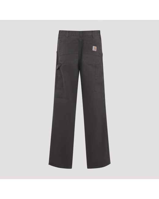 Carhartt Gray Single Knee Cotton Pants for men