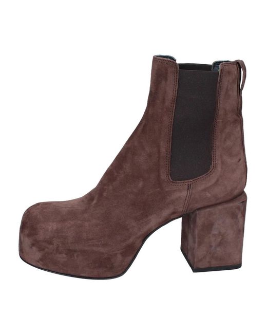 Moma Brown Heeled Boots