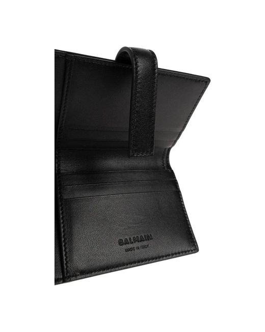 Balmain Accessoires ,Zwart ,Leer Monogram Portemonnee in het Black voor heren